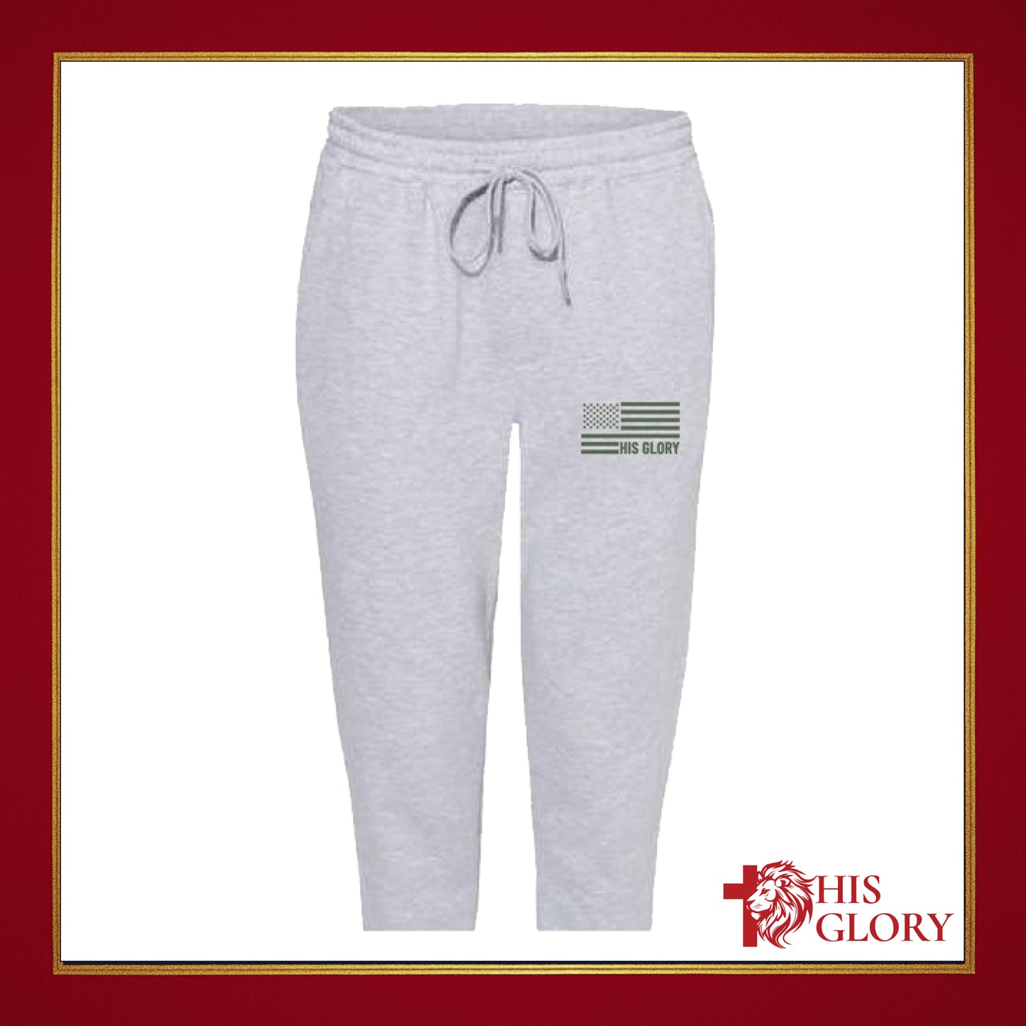 His Glory "Flag" Embroidered Unisex Sweatpants