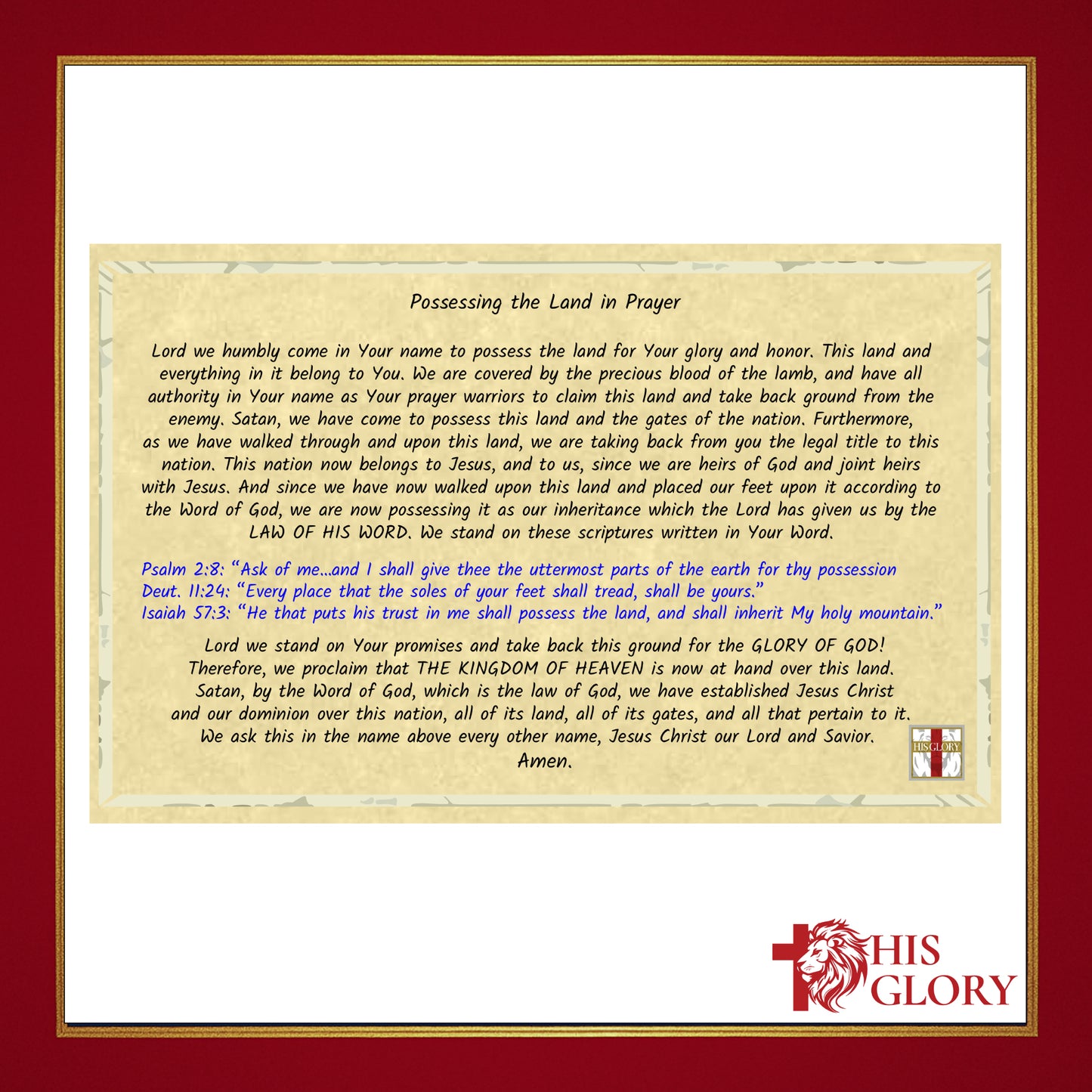 Possess the Land in Prayer Kit