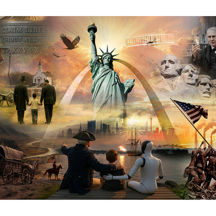 Forged in Freedom – 250th Anniversary Limited Edition Print (17" x 35")