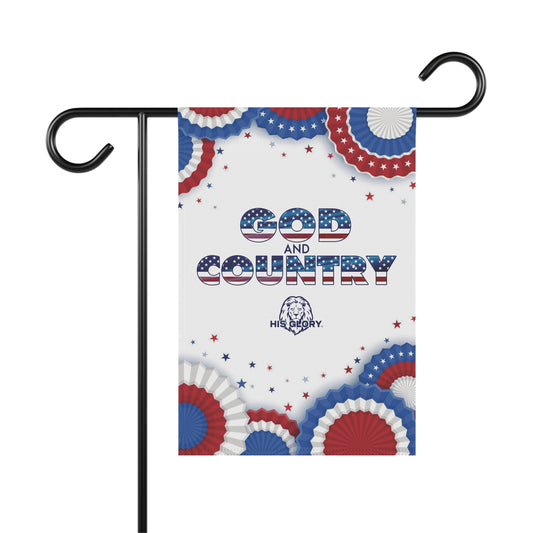 His Glory "God & Country" Garden & House Banner