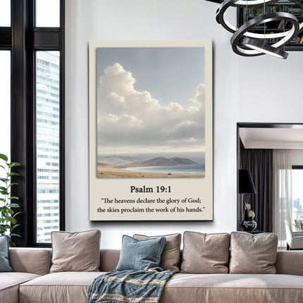 Psalm 19:1 - The Heavens Declare The Glory of God Faith Sign
