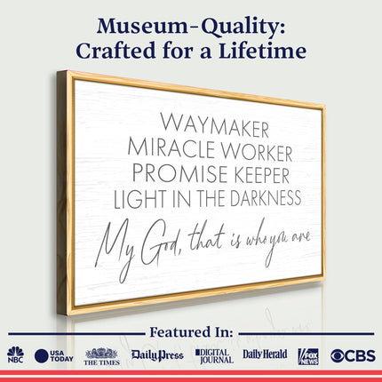 My God Way Maker Miracle Worker Faith Sign II