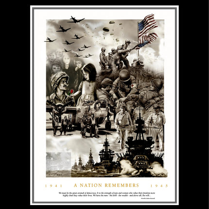 WWII Painting - 'A Nation Remembers'