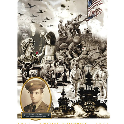 WWII Painting - 'A Nation Remembers'