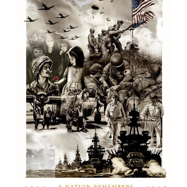 WWII Painting - 'A Nation Remembers'