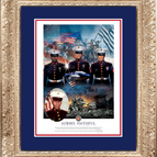 Framed Giclee Mat (Flag Version) / Yes / 16