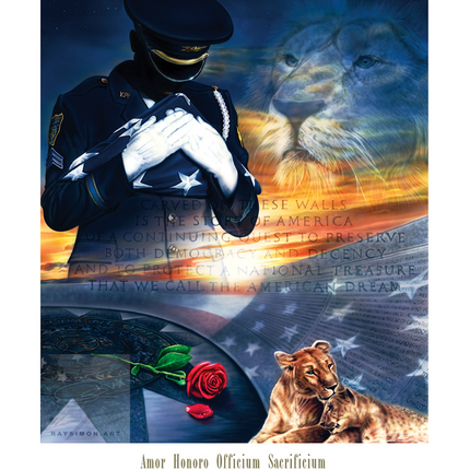 Police Artwork - 'Love Duty Honor Sacrifice'