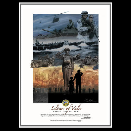 Army Artwork - 'Soldiers of Valor'