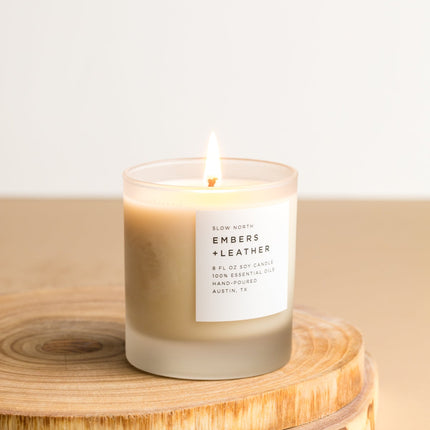 Embers + Leather - Signature Candle (Vetiver + Cedar + Patchouli)
