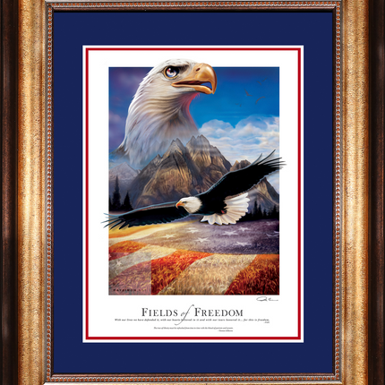 American Bald Eagle Painting - 'Fields of Freedom'