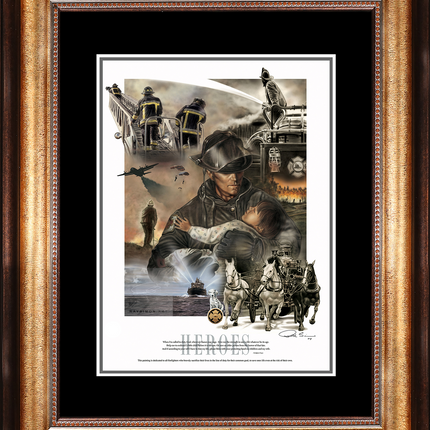 Firefighter Artwork - 'Heroes'