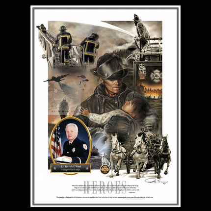 Firefighter Artwork - 'Heroes'
