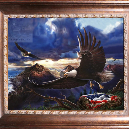 American Bald Eagle Painting - 'Generations of Freedom'