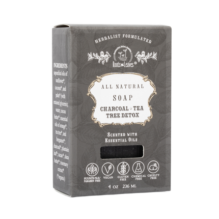 Organic Vegan Charcoal + Tea Tree Detox Bar Soap
