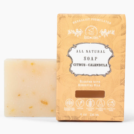 Organic Vegan Citrus + Calendula Bar Soap