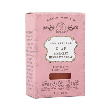 Organic Vegan Pink Clay + Himalayan Salt Bar Soap