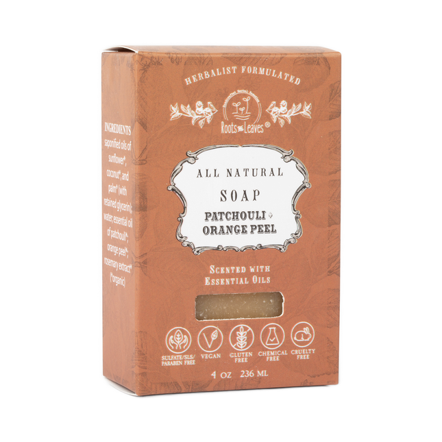 Organic Vegan Patchouli + Orange Bar Soap