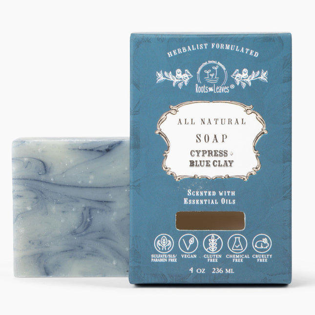 Organic Vegan Cypress + Blue Clay Bar Soap