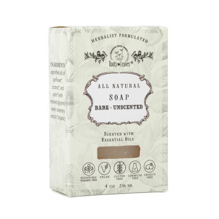Organic Vegan Bare Unscented Bar Soap