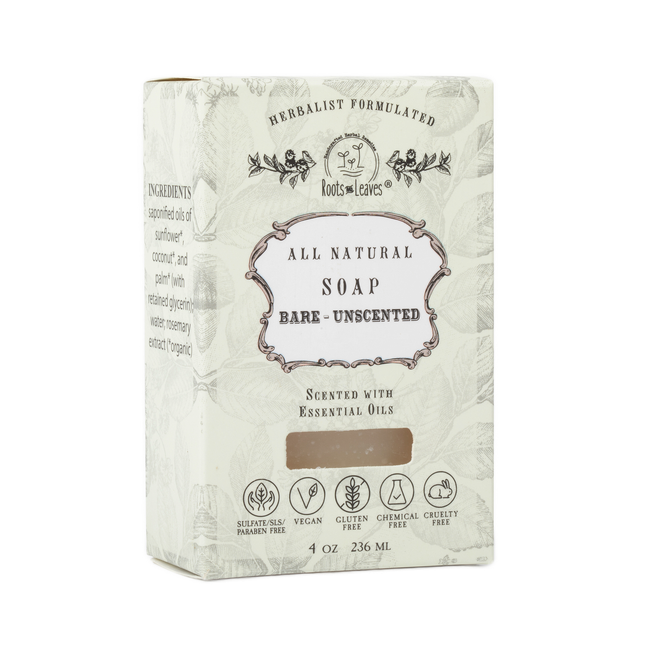 Organic Vegan Bare Unscented Bar Soap