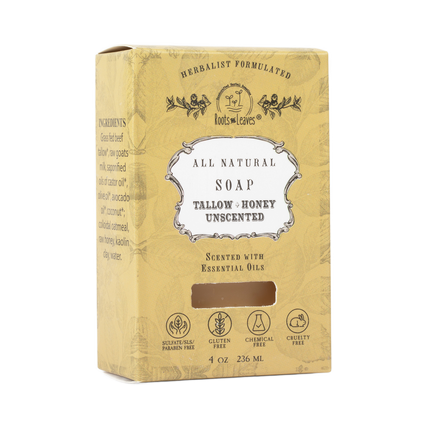 Organic TALLOW+HONEY Unscented Bar Soap