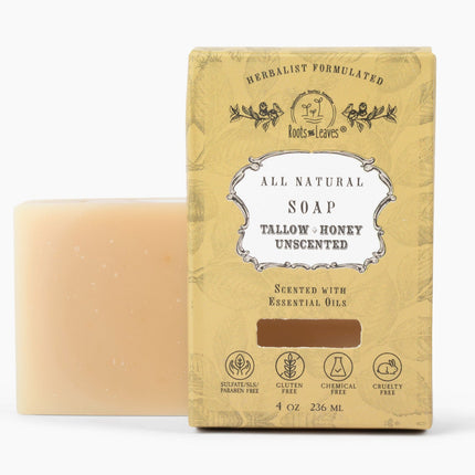 Organic TALLOW+HONEY Unscented Bar Soap
