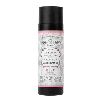 All Natural Soapnut CONDITIONER - ROSE- wild fermented probiotics for your scalp