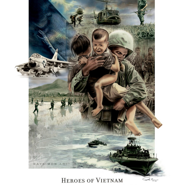 Vietnam War Artwork - 'Heroes of Vietnam'