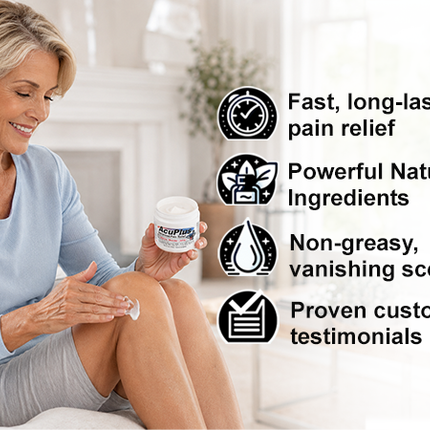 AcuPlus 4 oz Pain Relief Cream – Menthol Topical Analgesic for Muscle and Joint Aches