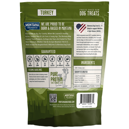 Turkey Heart Freeze-dried Raw Trail Snacks (Treats) for Dogs 3oz