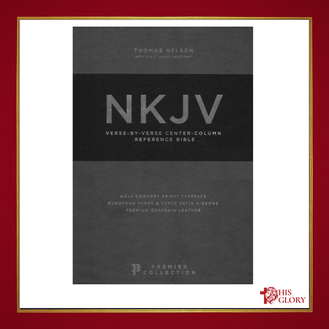 NKJV Classic Verse by Verse Center Column Reference Bible - Premium Goatskin - Black