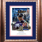 Framed Giclee Mat / Black Policeman / Yes