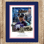 Framed Giclee Mat / Black Policeman / No