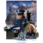 Giclee Print / Black Policewoman / Yes