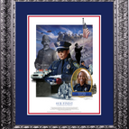 Framed Giclee Mat / Black Policewoman / Yes