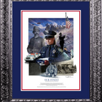 Framed Giclee Mat / White Policewoman / No