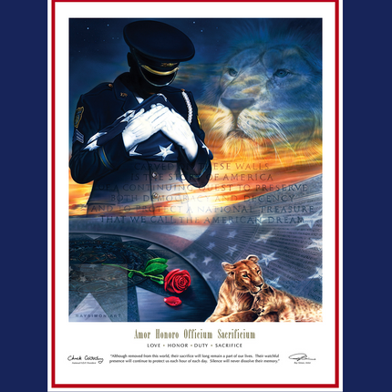 Police Artwork - 'Love Duty Honor Sacrifice'