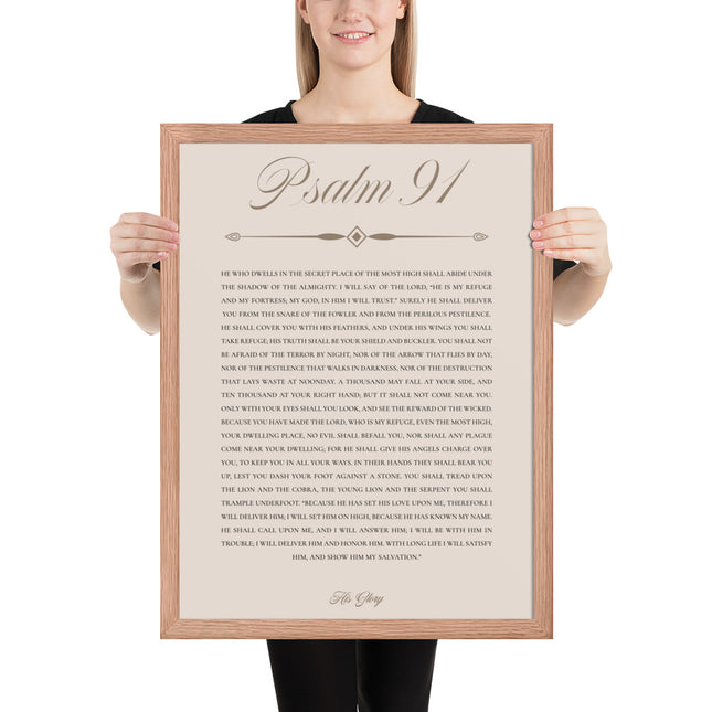 His Glory Psalm Scriptures Triptych – Oak Framed Wall Art Collection