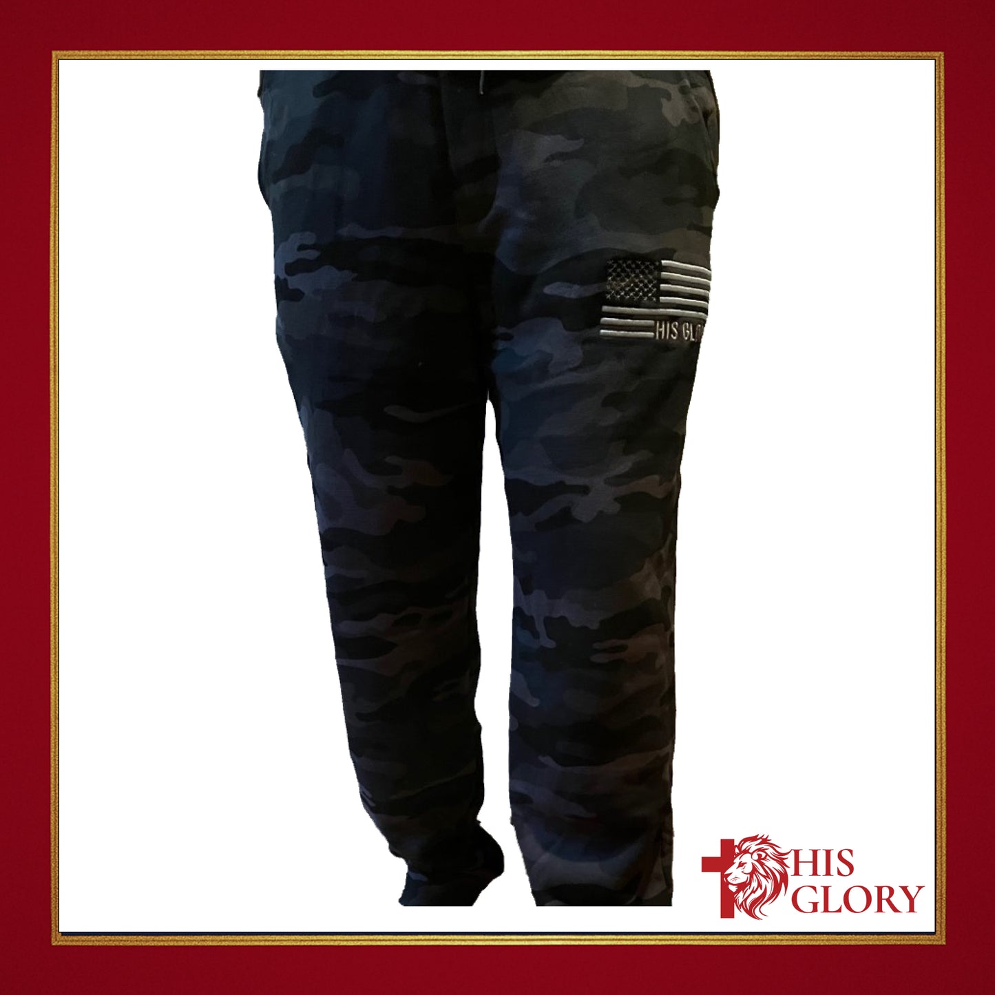 His Glory "Camo" Embroidered Unisex Sweatpants