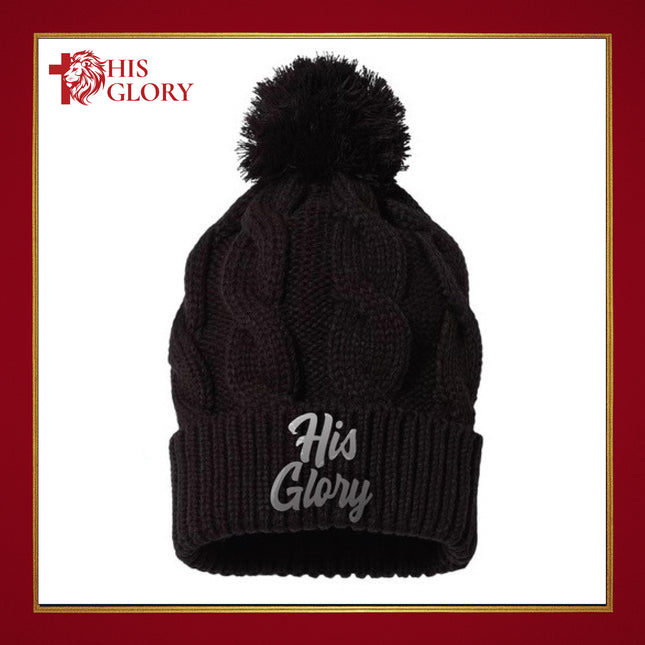 His Glory Embroidered Twisted Cuff Beanies