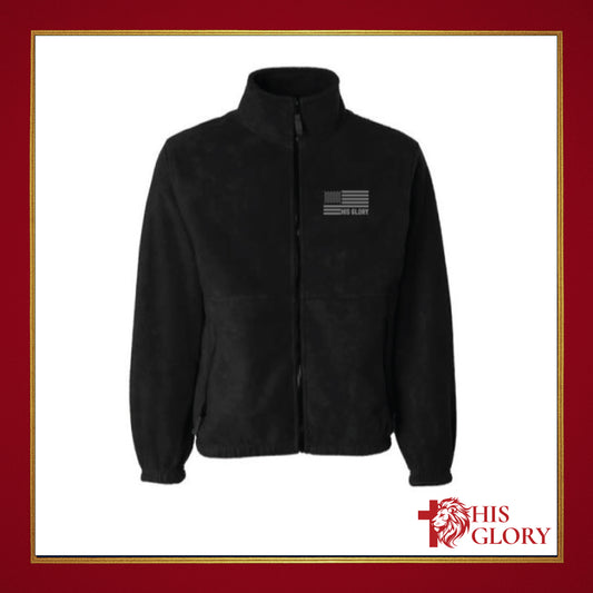 His Glory "Flag" Embroidered Fleece Men's Jacket