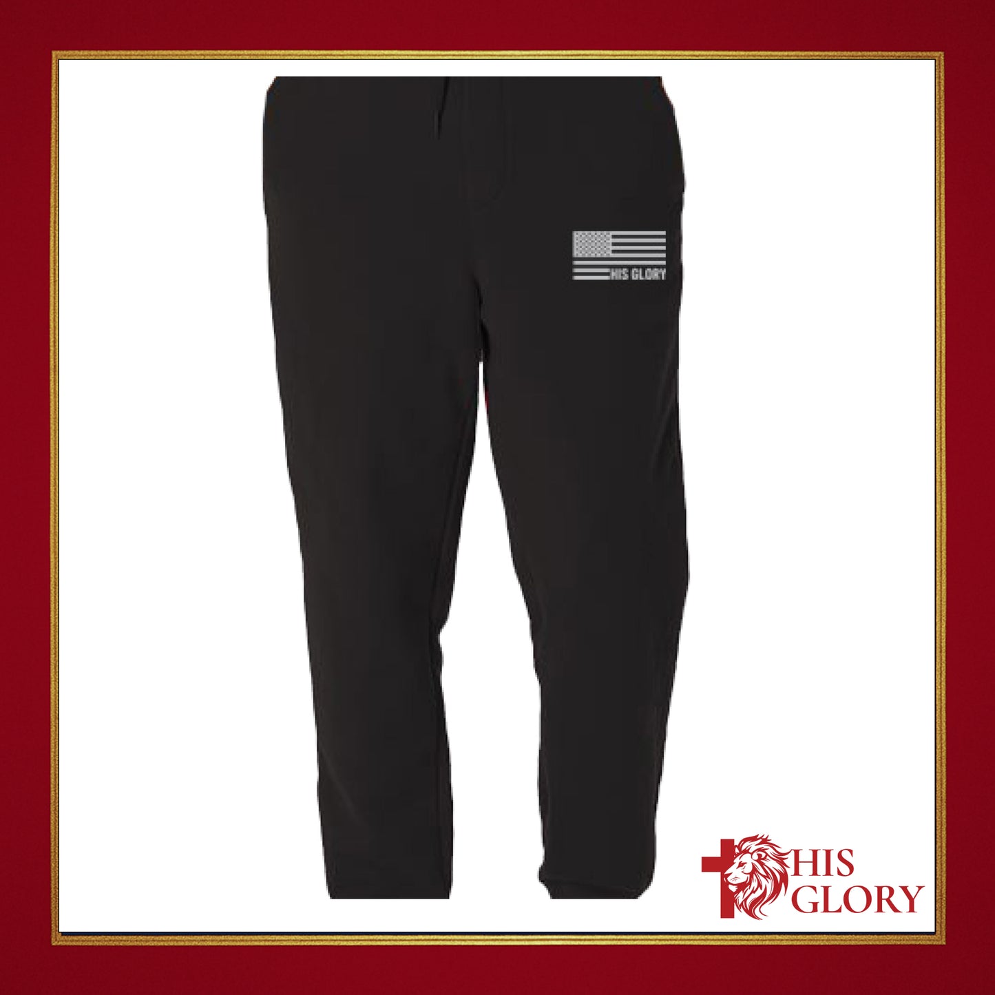His Glory "Flag" Embroidered Unisex Sweatpants