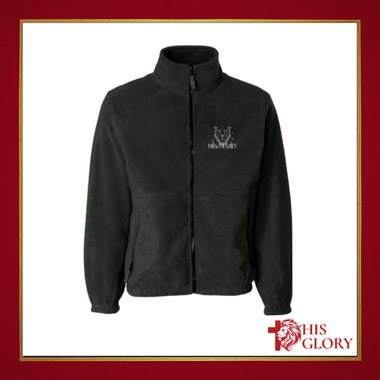 His Glory "Lion" Embroidered Fleece Men's Jacket