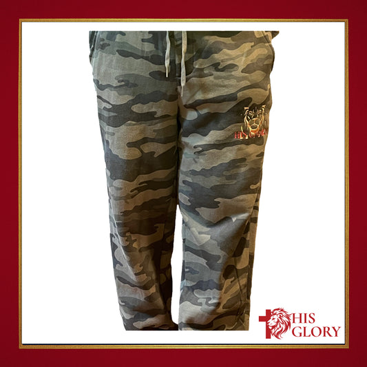 His Glory "Camo" Embroidered Unisex Sweatpants