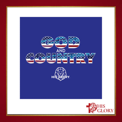 His Glory "God & Country" Sticker