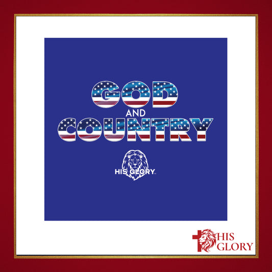 His Glory "God & Country" Sticker