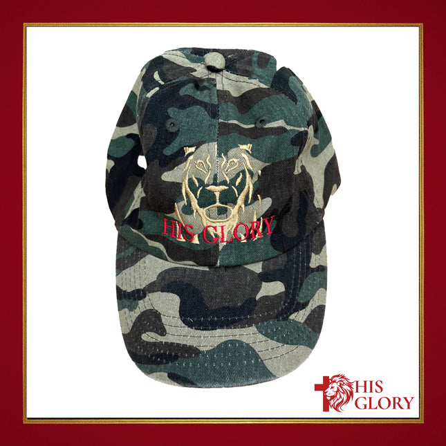 His Glory "Green Camo Lion" Hat