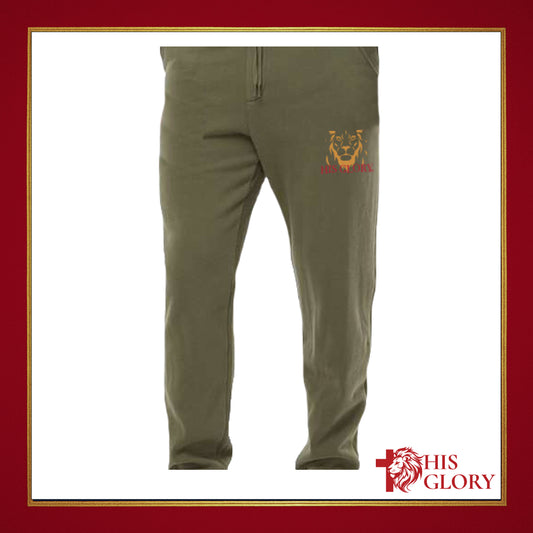 His Glory "Lion" Embroidered Unisex Sweatpants