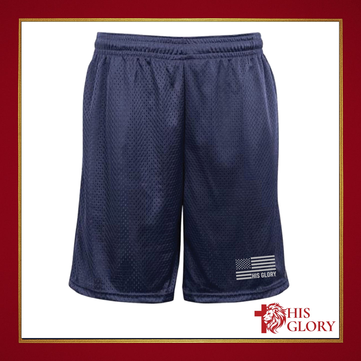 His Glory Embroidered Men's Athletic Shorts