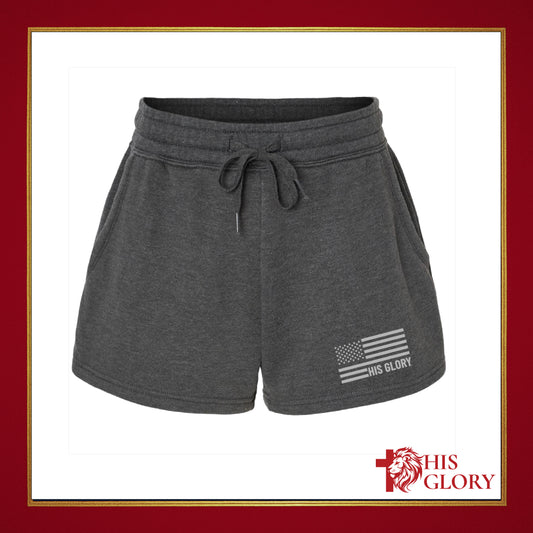 His Glory "Flag" Women's Lightweight Sweatshorts